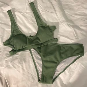 Olive green bikini set